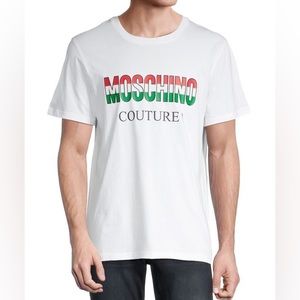 Moschino Couture Mens T-Shirt Italian Color logo graphic cotton size